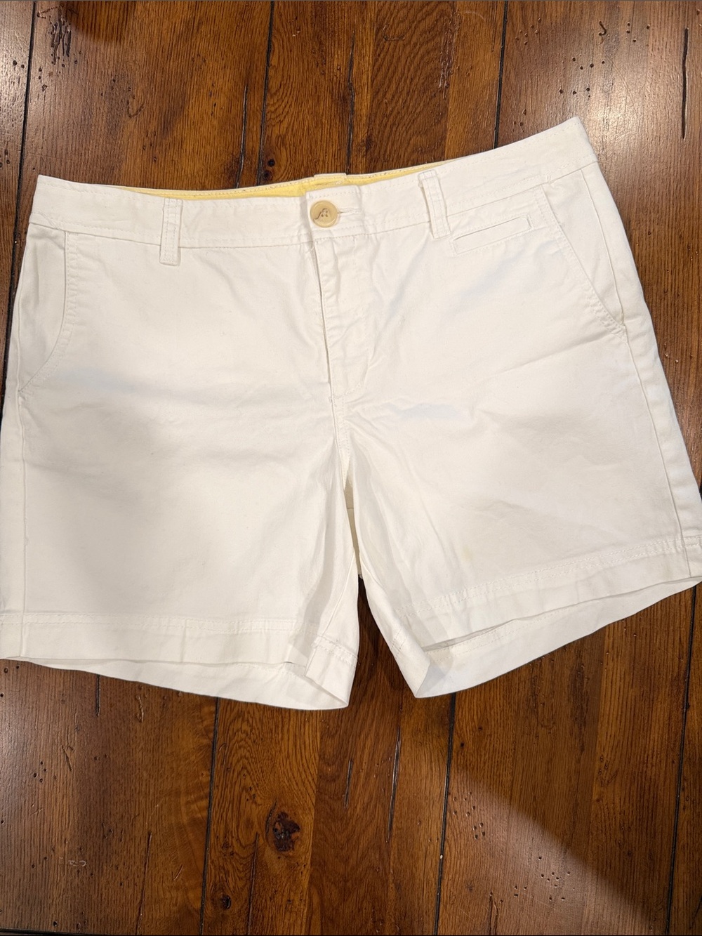 Vintage Dockers Chinos Crisp White Flat Front Shorts Size 10